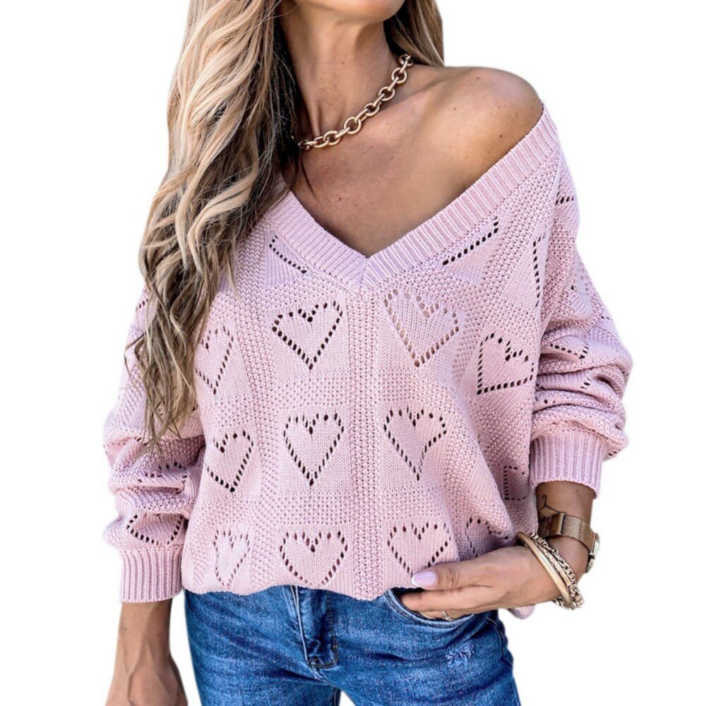 Пуловер «Сердца». Схема вязания спицами